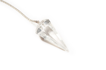 White crystal pendulum