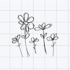 Simple doodle of some flowers