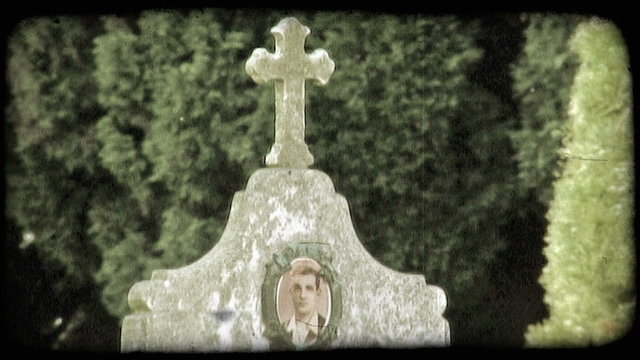 Italian Cemetery 17. Vintage stylized video clip.