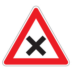 Fototapeta premium uncontrolled junction sign