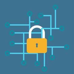 Internet security vector illustration