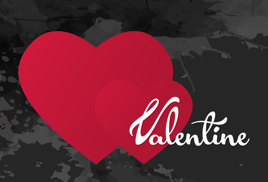 Valentine's day wish card vector illustration
