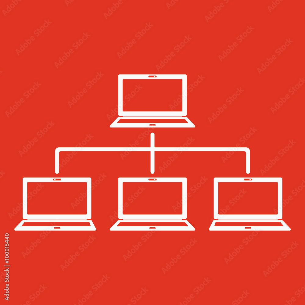 Poster the network icon. connection and internet, database symbol. flat