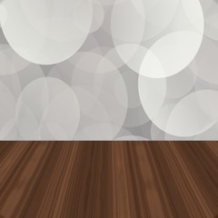 Empty room with wall and wooden floor. Illustration background