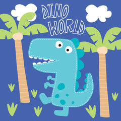 dino world vector illustration