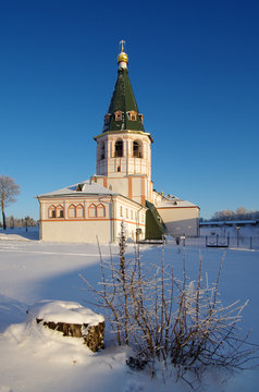VALDAI, RUSSIA - January, 2016: Iversky monastery in Valdai, Nov