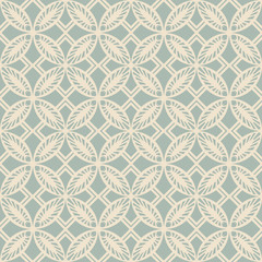 Elegant antique background image of round square cross pattern.
