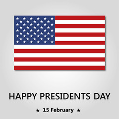 Vector illustration Happy Presidents Day.