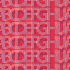 Seamless vector background with decorative transparent letters
