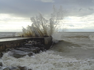 Winter storm at the Black Sea