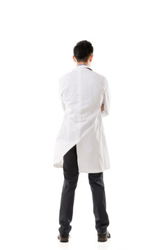 Rear View Of Asian Medical Doctor