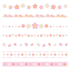 桜の花 装飾ライン / vector eps 10