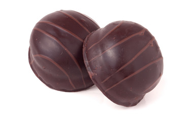 chocolate candy isolated on white
