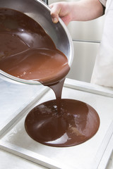 生チョコレート作り