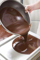 生チョコレート作り