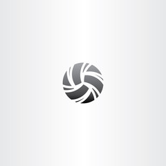 Fototapeta premium black volleyball icon design