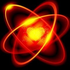 Vector heart atom © Pavel_A