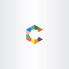 c letter hexagon logo vector icon