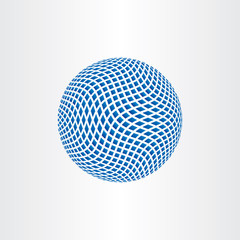 dotted halftone globe earth icon vector