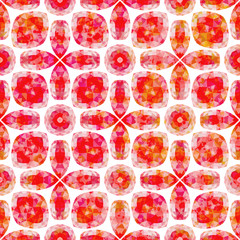 Seamless rubies stones pattern. Vector, EPS 10