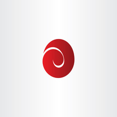 letter e red easter egg logo vector icon