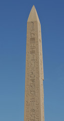 Obelisk with hieroglyphs at Karnak Temple