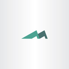 logo mountain letter m icon