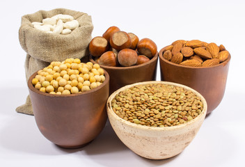 Natural products containing plant proteins.
