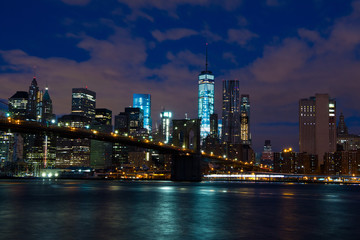 Fototapeta na wymiar Night over Manhattan