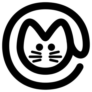 Cat-Zeichen als Symbol f&uuml;r CatContent &ndash; Vektor / schwarz /  freigestellt 