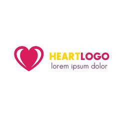 Heart logo design template, medical, pharmacy, medicine, health care icon, vector illustration