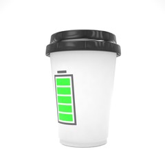 Coffee to go on white