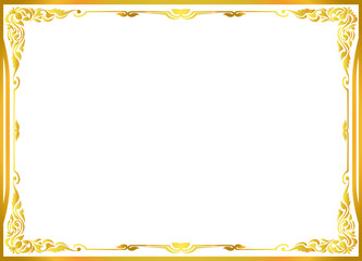 gold frame floral , vector