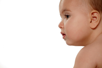 Profile of cute baby girl