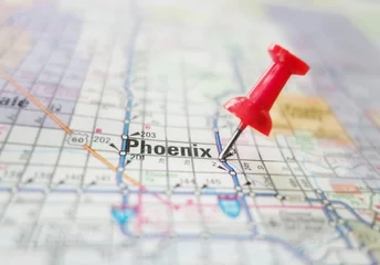 Tuinposter Kaart van Phoenix Arizona © zimmytws