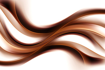 Abstract Gold Brown Wave Design Background