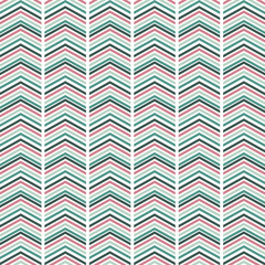 Seamless pink and blue  zig zag pattern. Illustrated retro background. Warping paper texture