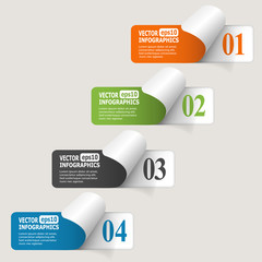 Abstract paper infografics