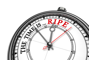 The time is ripe metaphor on concept clock