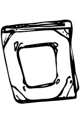 vector sketch of ancient book in-bound