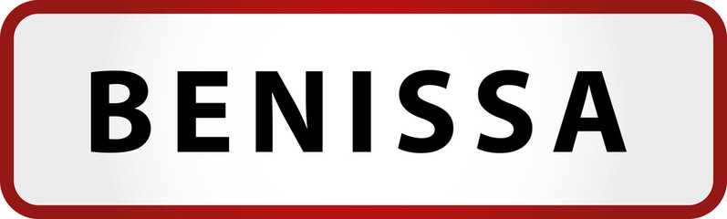 City of Benissa Sign in Spain Europe