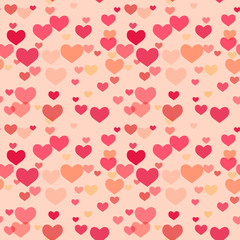 Seamless pattern with hearts