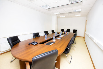 Empty meeting room.