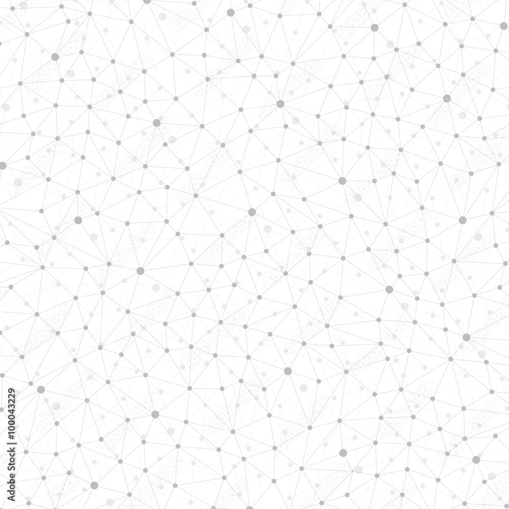 Poster geometric abstract background with connected line and dots for your design. vector illustration