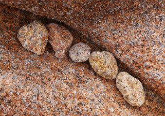 Granitsteine an der Französischen Atlantik Küste
