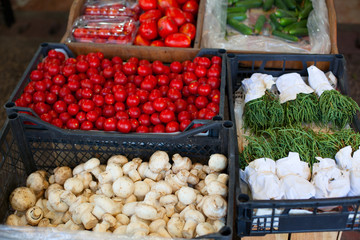 Fresh vegetables at market