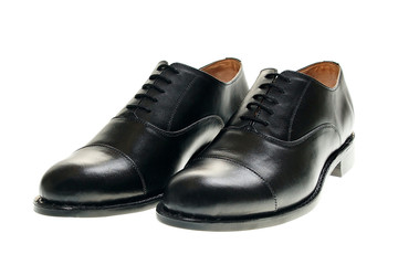 Fashion of male shoes on white background