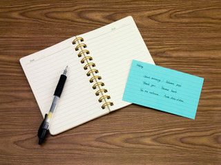 Malay; Learning New Language Writing Words on the Notebook