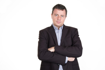 Isolated man Portrait of a businessman on a white background