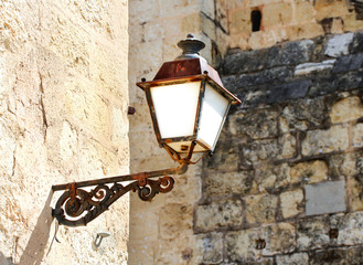 Beautiful old street light from Benedictine monastery build in R